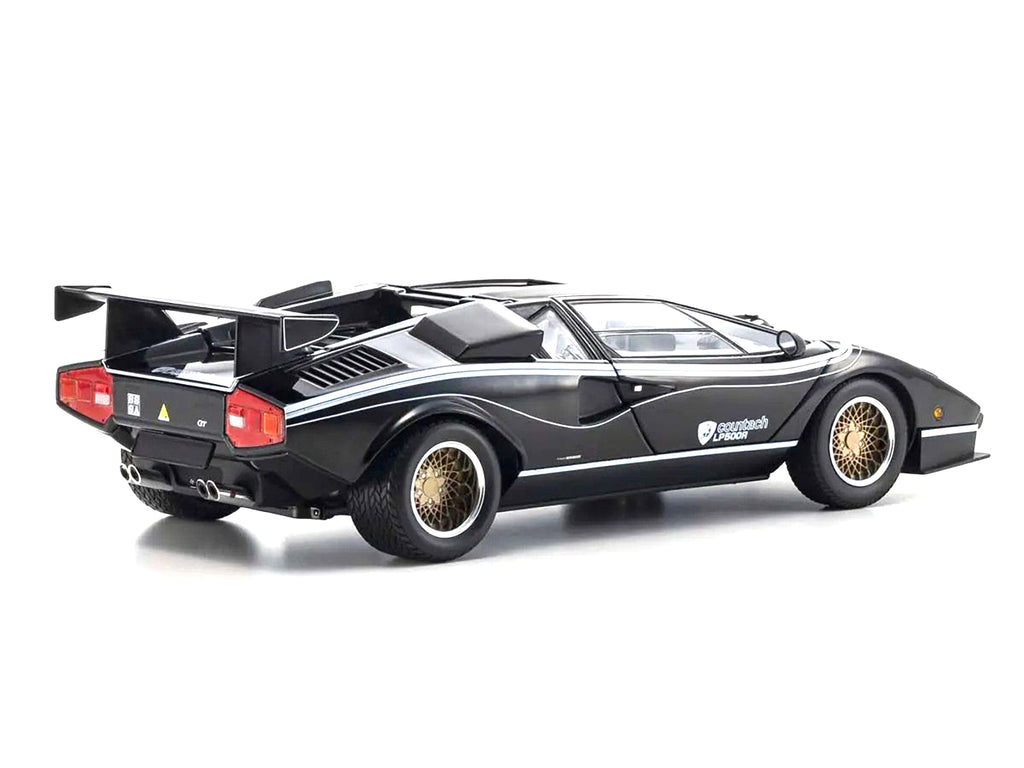 Lamborghini Countach LP 500R Black with White Interior 1/18 - Image 5