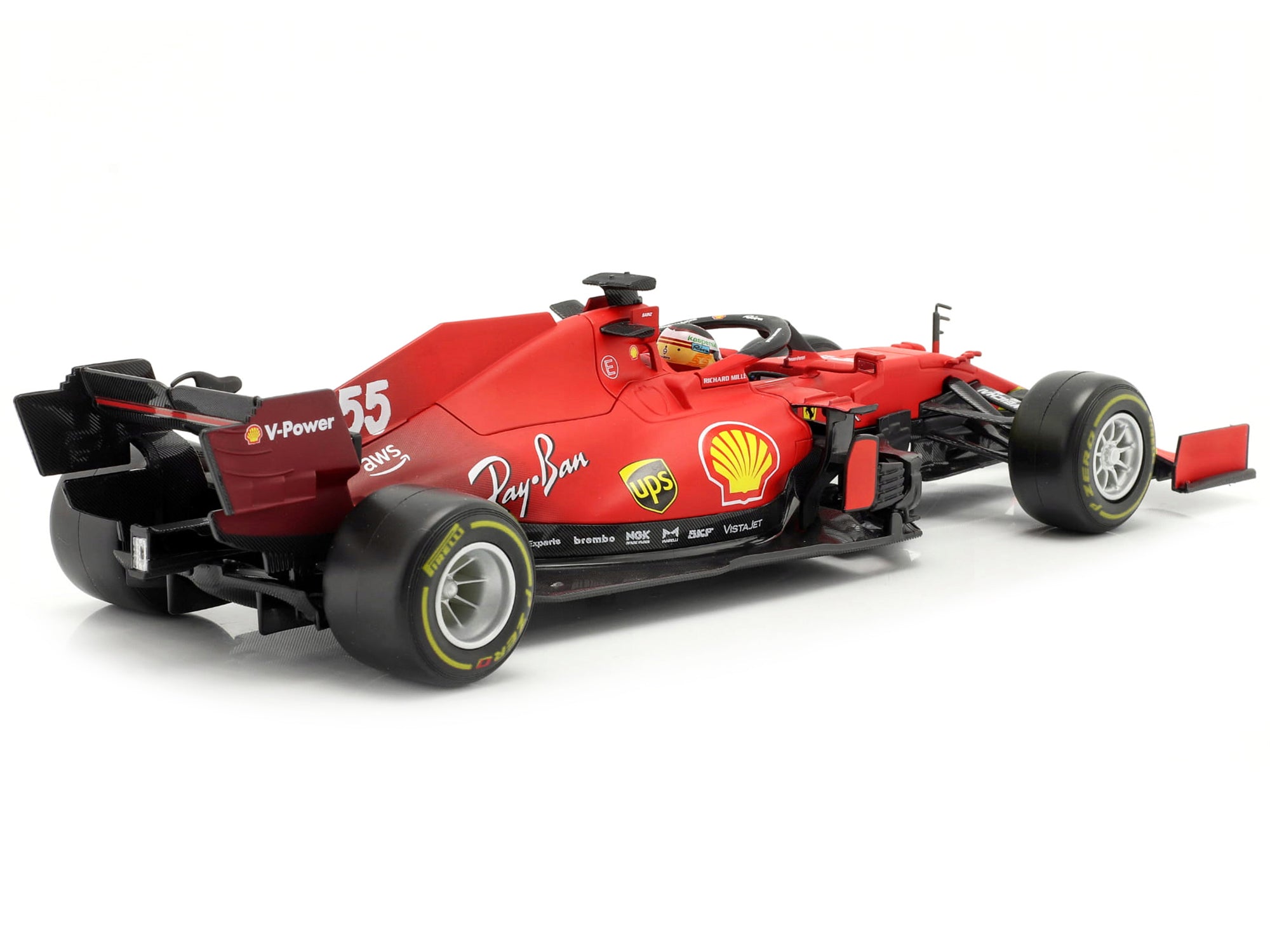 Ferrari SF21 #55 Carlos Sainz Formula One F1 Car 1/18 - Image 5