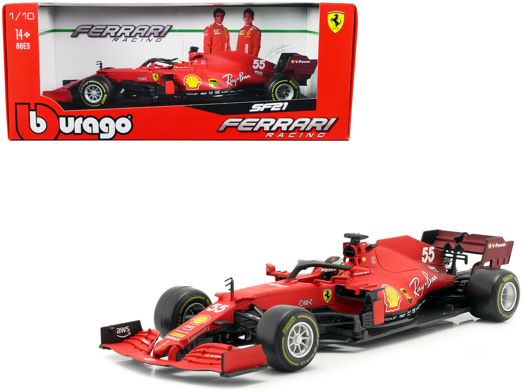 Ferrari SF21 #55 Carlos Sainz Formula One F1 Car 1/18