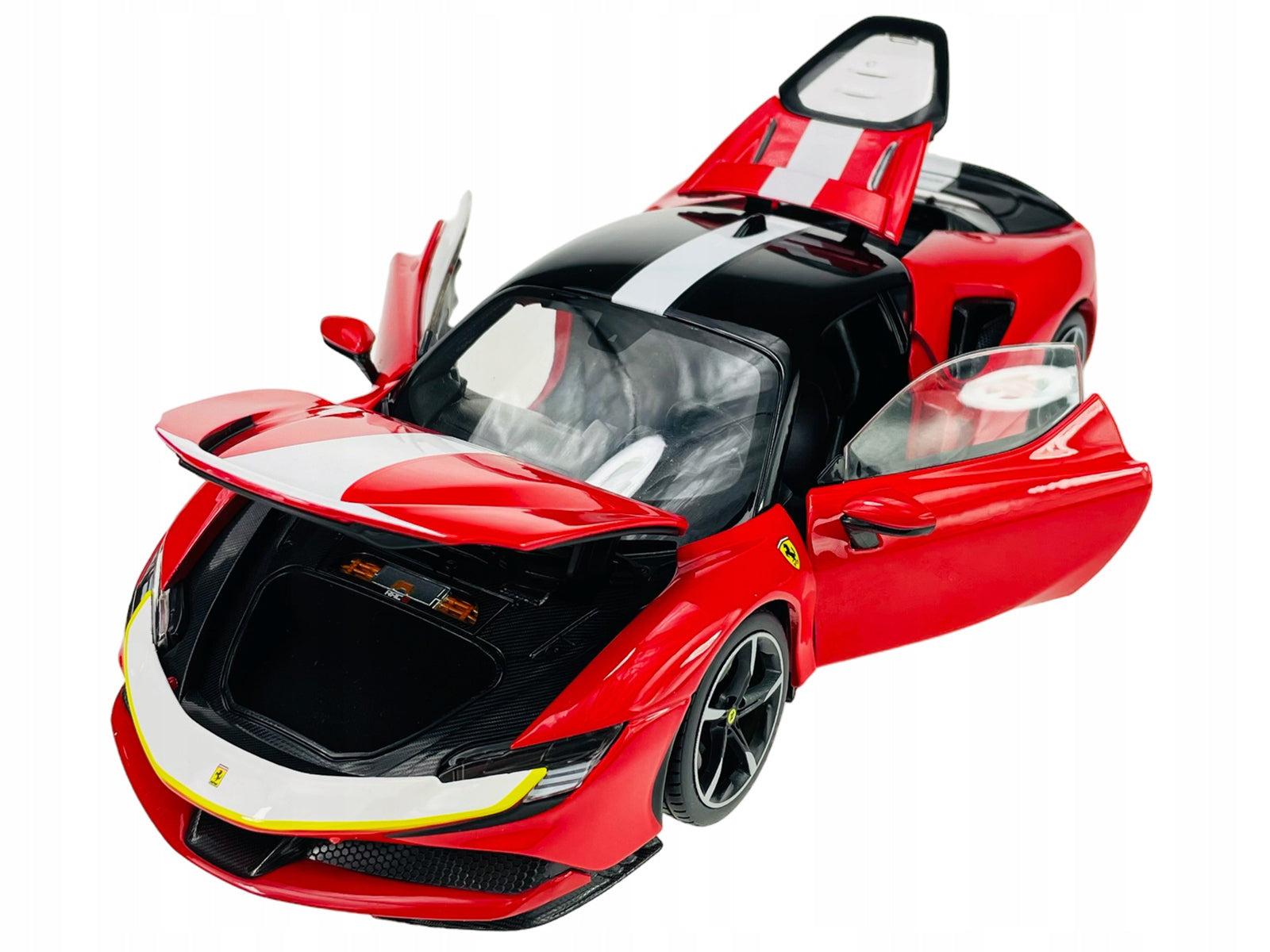 Ferrari SF90 Stradale Assetto Fiorano Red with White Stripes "" 1/18 - Image 2