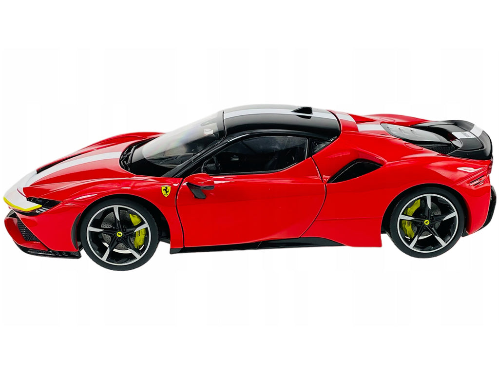 Ferrari SF90 Stradale Assetto Fiorano Red with White Stripes "" 1/18 - Image 3