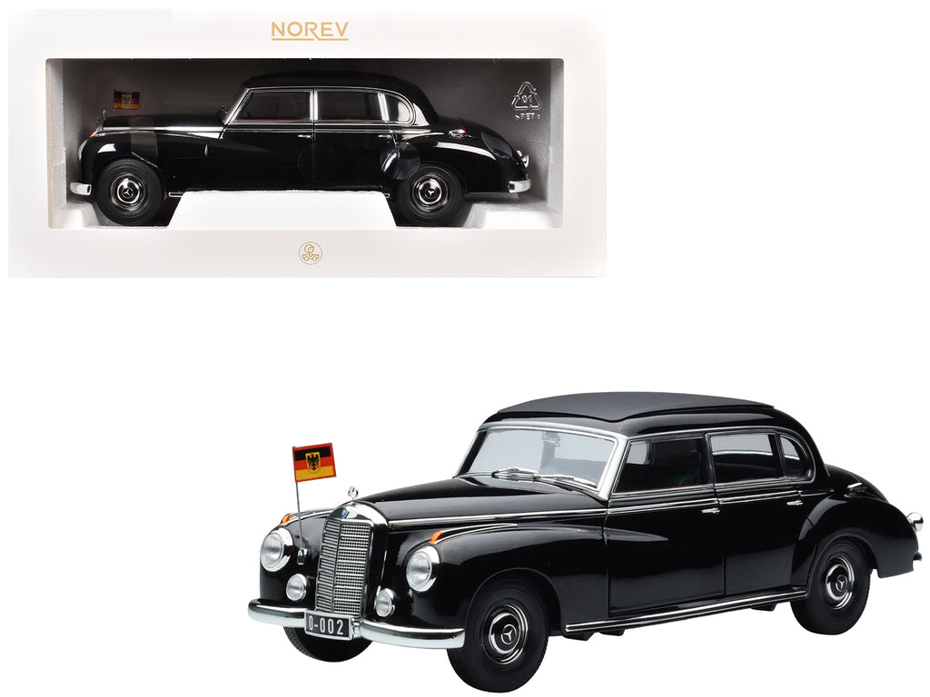 1955 Mercedes-Benz 300 Black "German Chancellor Konrad Adenauer" 1/18