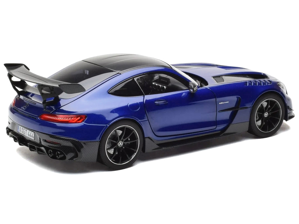 2021 Mercedes- Blue Metallic with Carbon Top and Hood Stripes 1/18 - Image 5