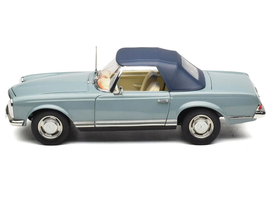 1963 Mercedes-Benz 230 SEL Horizon Blue with Cream Interior 1/18 - Image 4