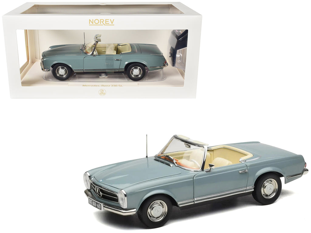 1963 Mercedes-Benz 230 SEL Horizon Blue with Cream Interior 1/18