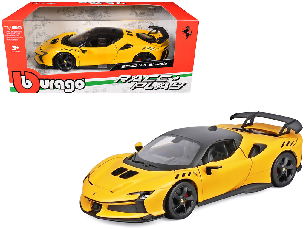 Ferrari SF90 XX Stradale Yellow with Black Top 1/24