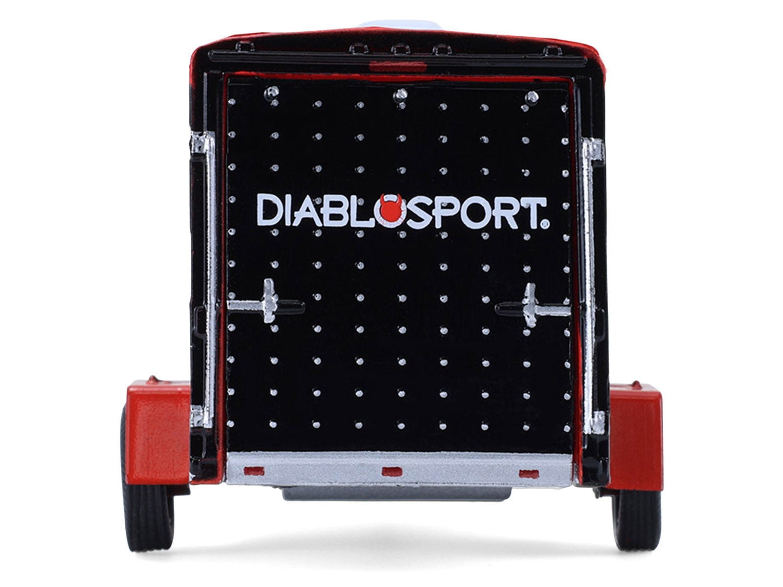 2012 Jeep Wrangler Unlimited "Diablo Sport" Black with Red Graphics and Small Cargo Trailer 33 1/64 Cars - Image 5