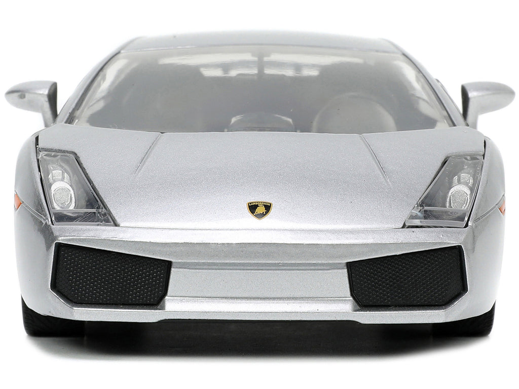 Lamborghini Gallardo Superleggera Silver Metallic with Yellow Stripes 1/24 - Image 4