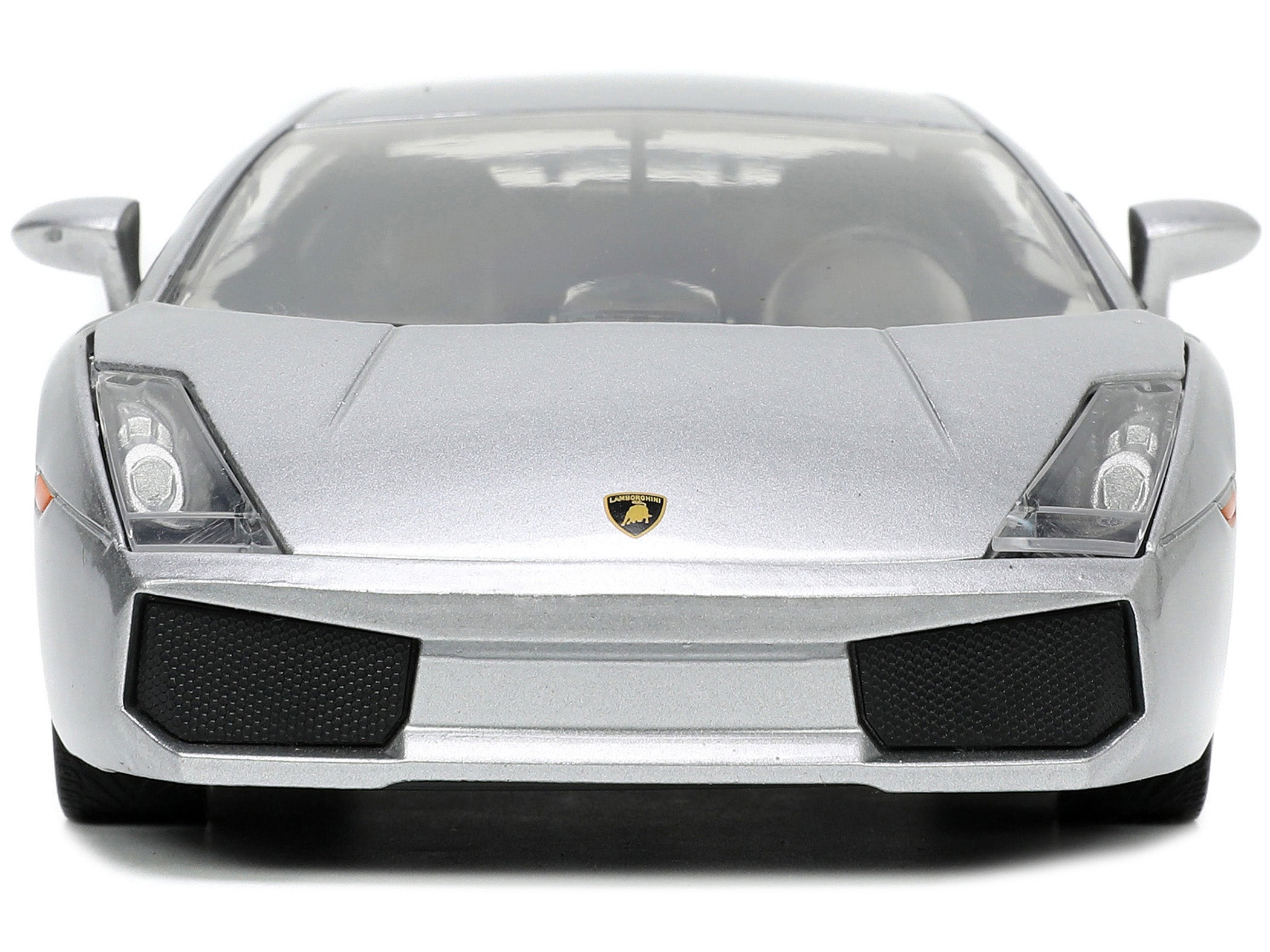 Lamborghini Gallardo Superleggera Silver Metallic with Yellow Stripes 1/24 - Image 4