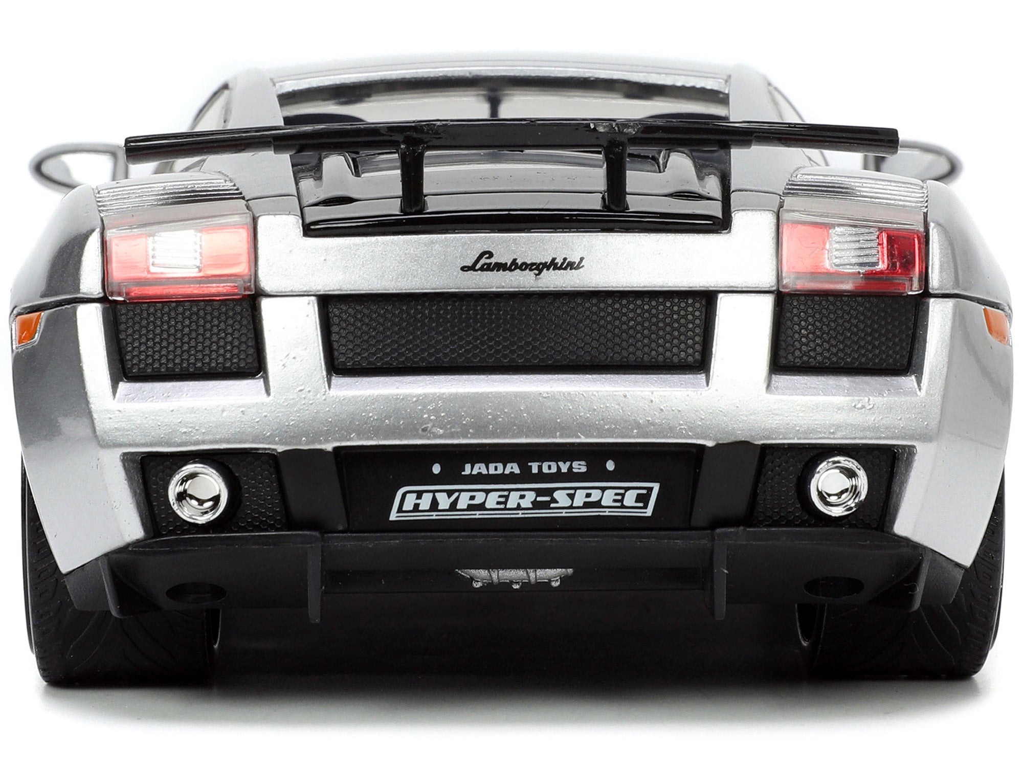 Lamborghini Gallardo Superleggera Silver Metallic with Yellow Stripes 1/24 - Image 5