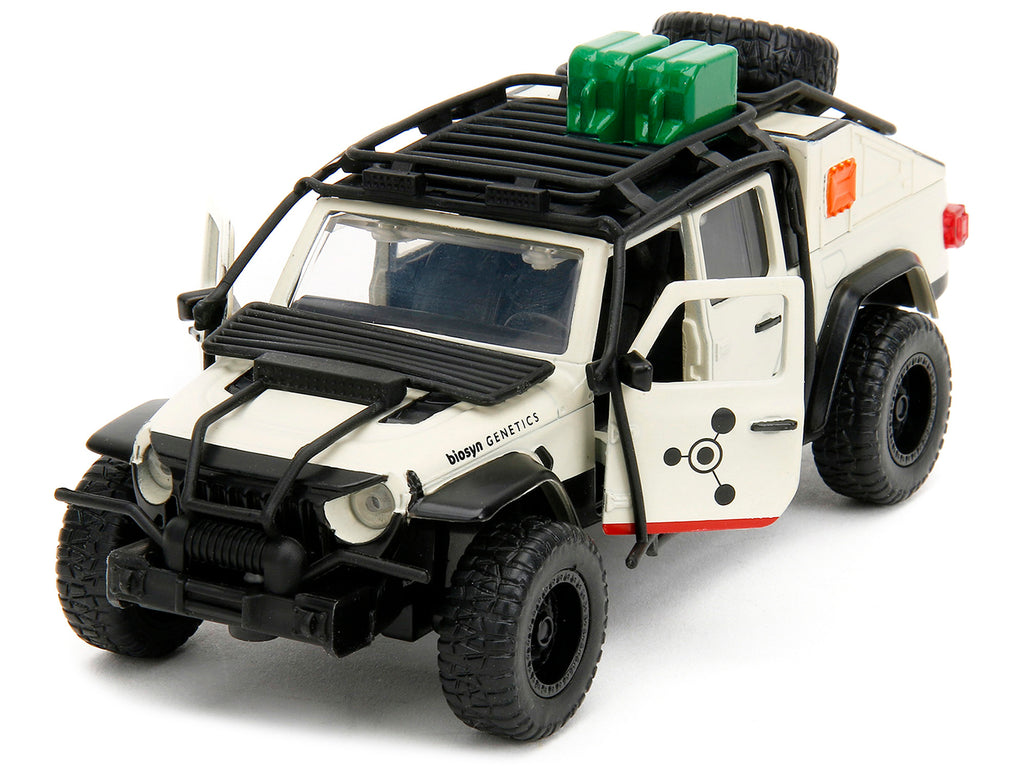 Jeep Gladiator Pickup Truck with Equipment Shell Beige with Graphics "Biosyn Genetics" "Jurassic World Dominion" (2022) Movie 1/32 - Image 2