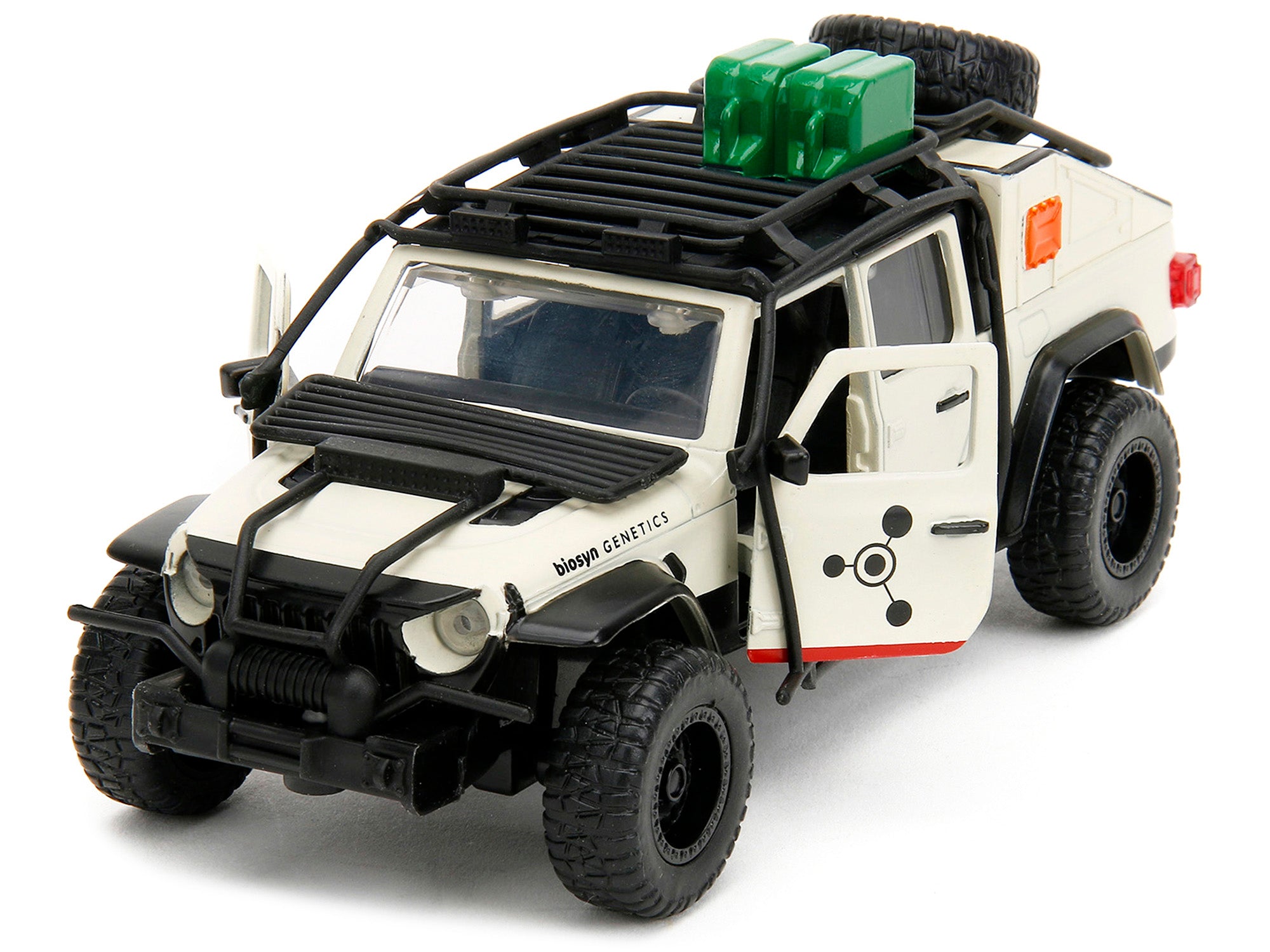 Jeep Gladiator Pickup Truck with Equipment Shell Beige with Graphics "Biosyn Genetics" "Jurassic World Dominion" (2022) Movie 1/32 - Image 2