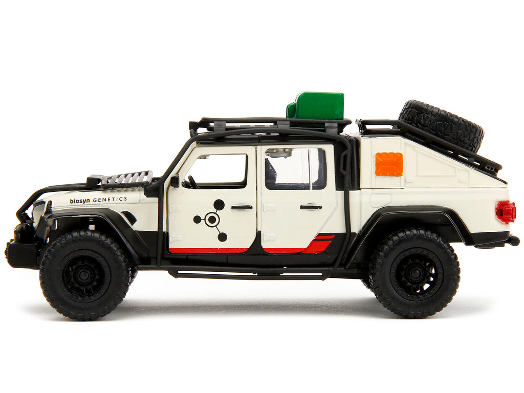 Jeep Gladiator Pickup Truck with Equipment Shell Beige with Graphics "Biosyn Genetics" "Jurassic World Dominion" (2022) Movie 1/32 - Image 3