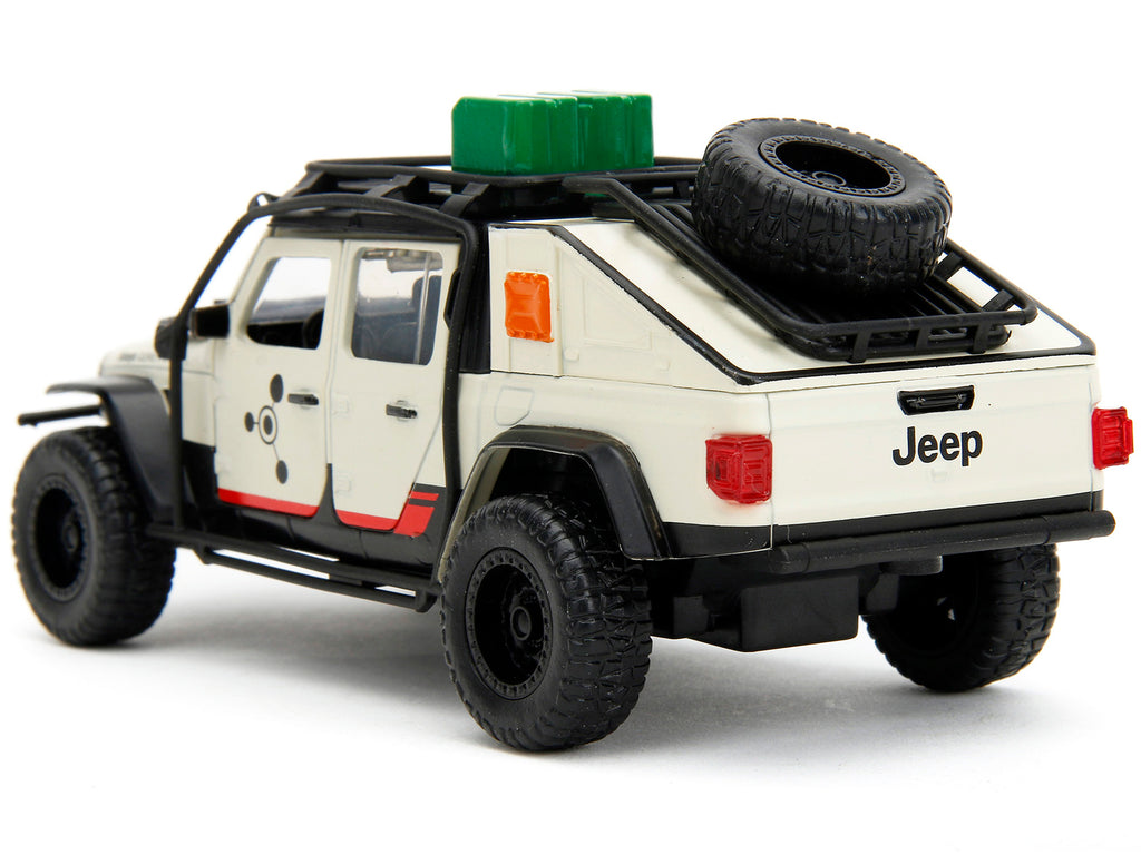 Jeep Gladiator Pickup Truck with Equipment Shell Beige with Graphics "Biosyn Genetics" "Jurassic World Dominion" (2022) Movie 1/32 - Image 5