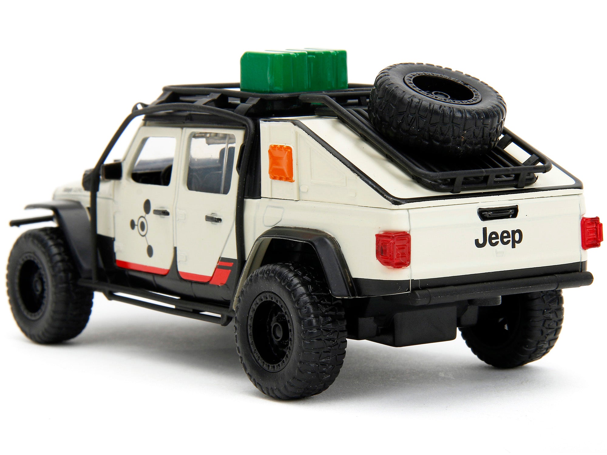 Jeep Gladiator Pickup Truck with Equipment Shell Beige with Graphics "Biosyn Genetics" "Jurassic World Dominion" (2022) Movie 1/32 - Image 5