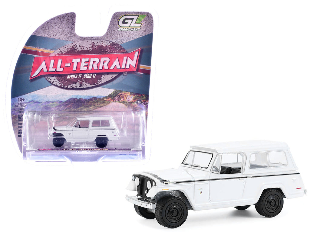 1971 Jeep Jeepster Commando White with Black Stripes 17 1/64