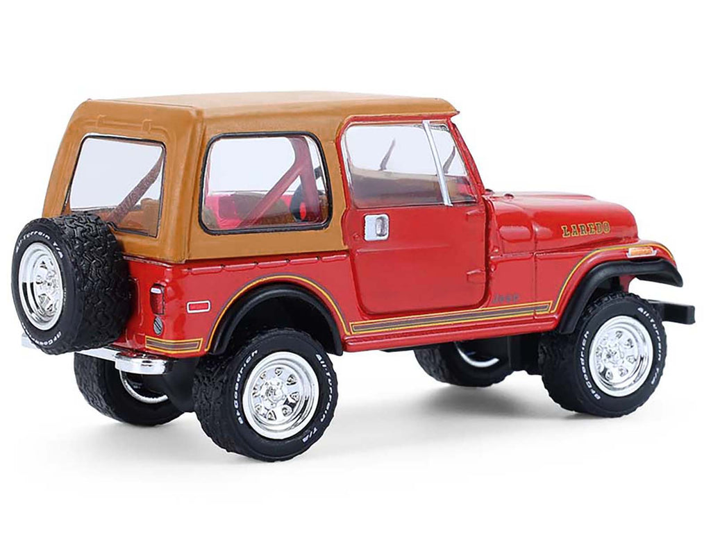 1980 Jeep CJ-7 Laredo Red with Tan Top 17 1/64 - Image 3