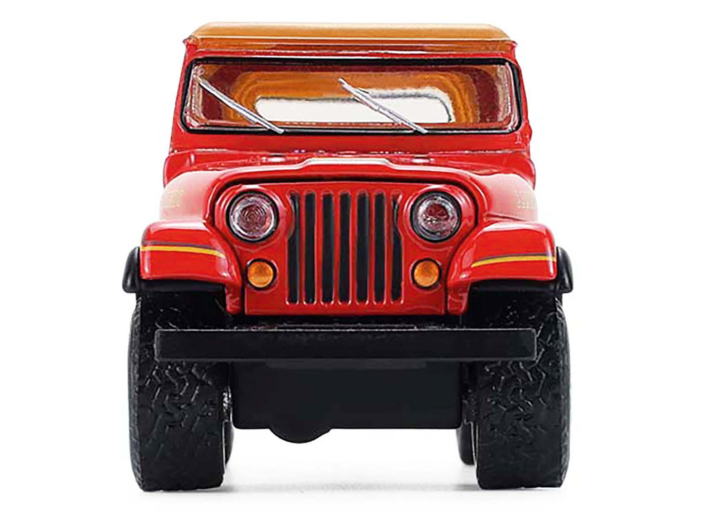 1980 Jeep CJ-7 Laredo Red with Tan Top 17 1/64 - Image 4