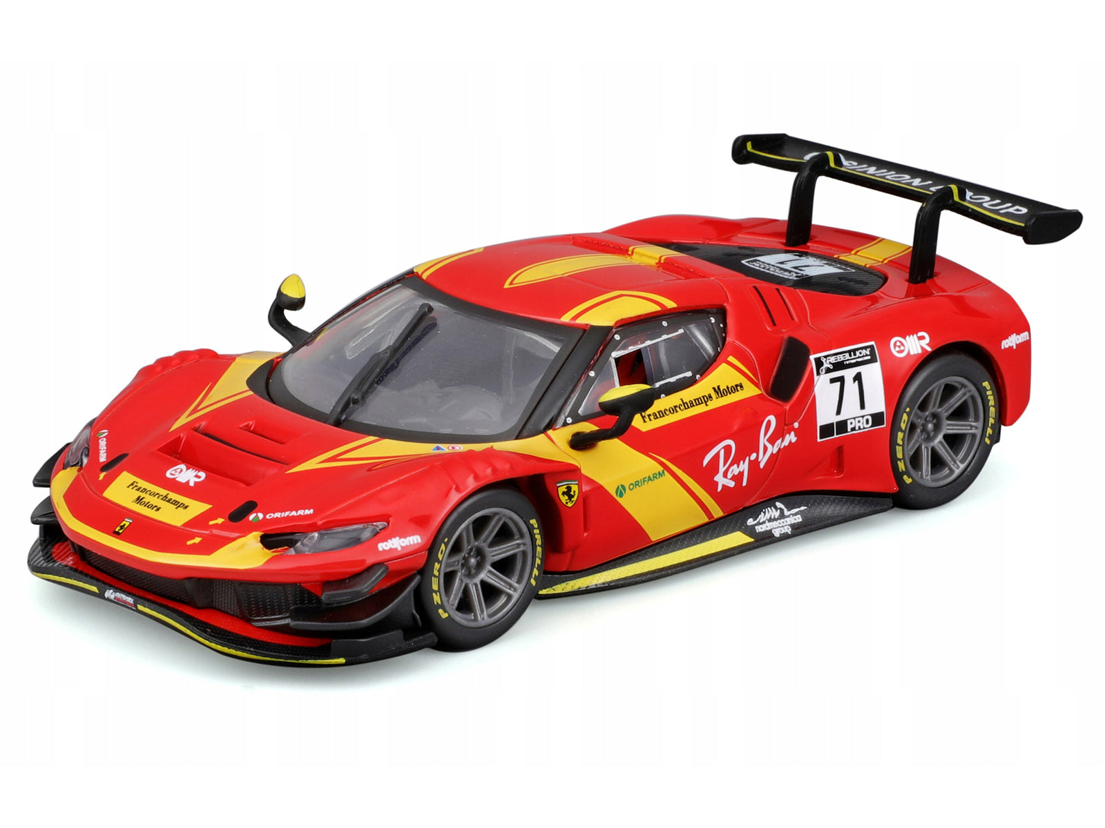 Ferrari 296 GT3 #71 Red "Francorchamps Motors" (2022) with Display Case 1/43 - Image 2
