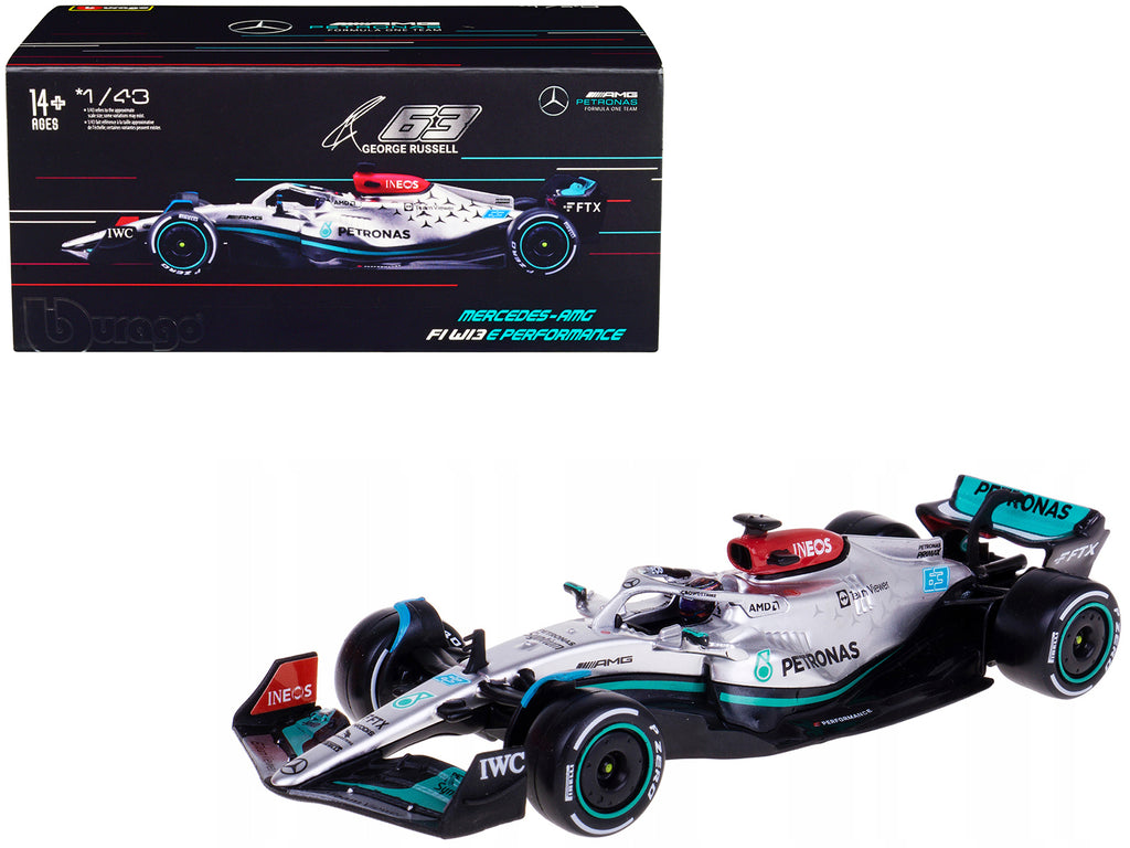 Mercedes-AMG F1 W13 E Performance #63 George Russell "F1 Formula One World Championship" (2022) with Display Case 1/43