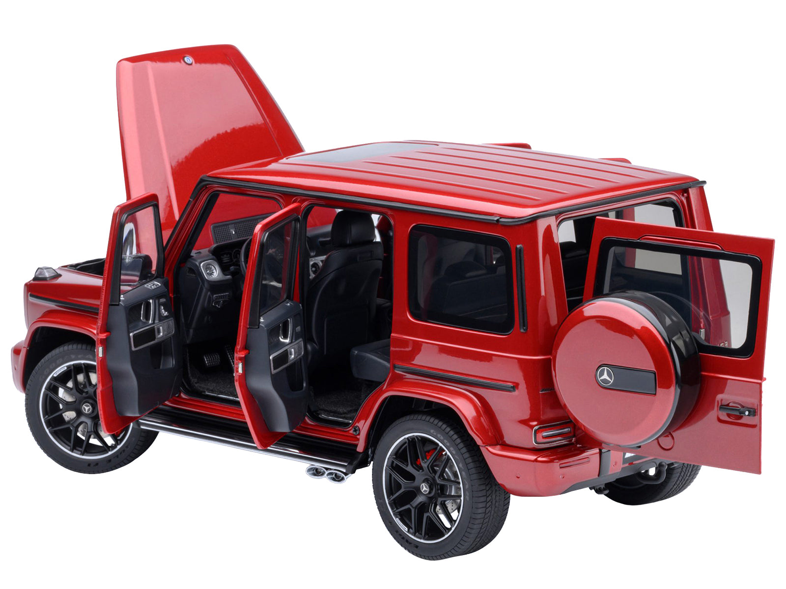 2019 Mercedes-Benz AMG G63 Cardinal Red Metallic 1/18 Model Car - Image 3