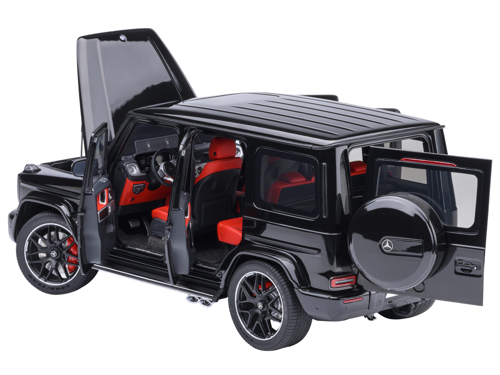 2019 Mercedes-Benz AMG G63 Black with Red Interior 1/18 Model Car - Image 2