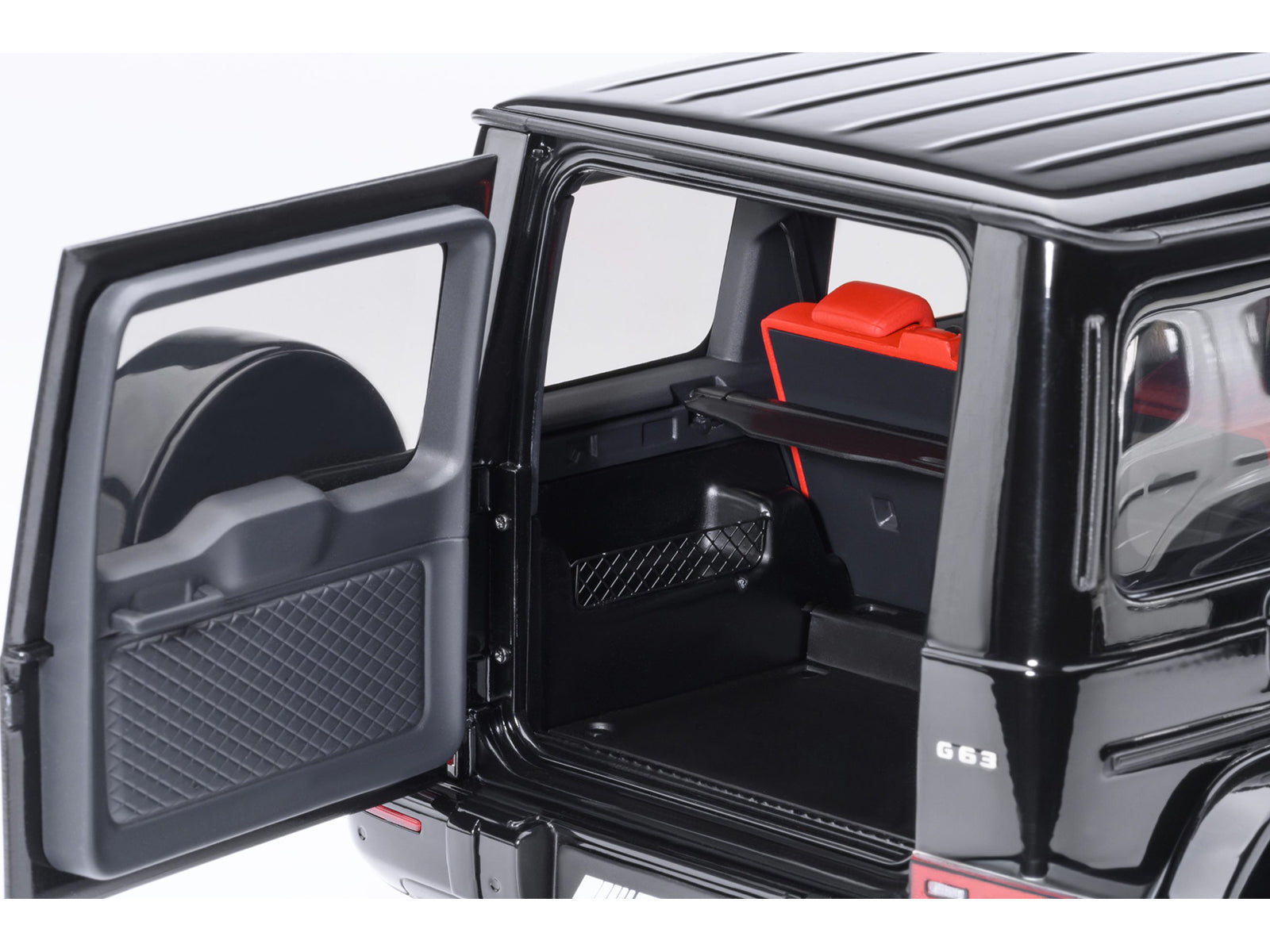 2019 Mercedes-Benz AMG G63 Black with Red Interior 1/18 Model Car - Image 5