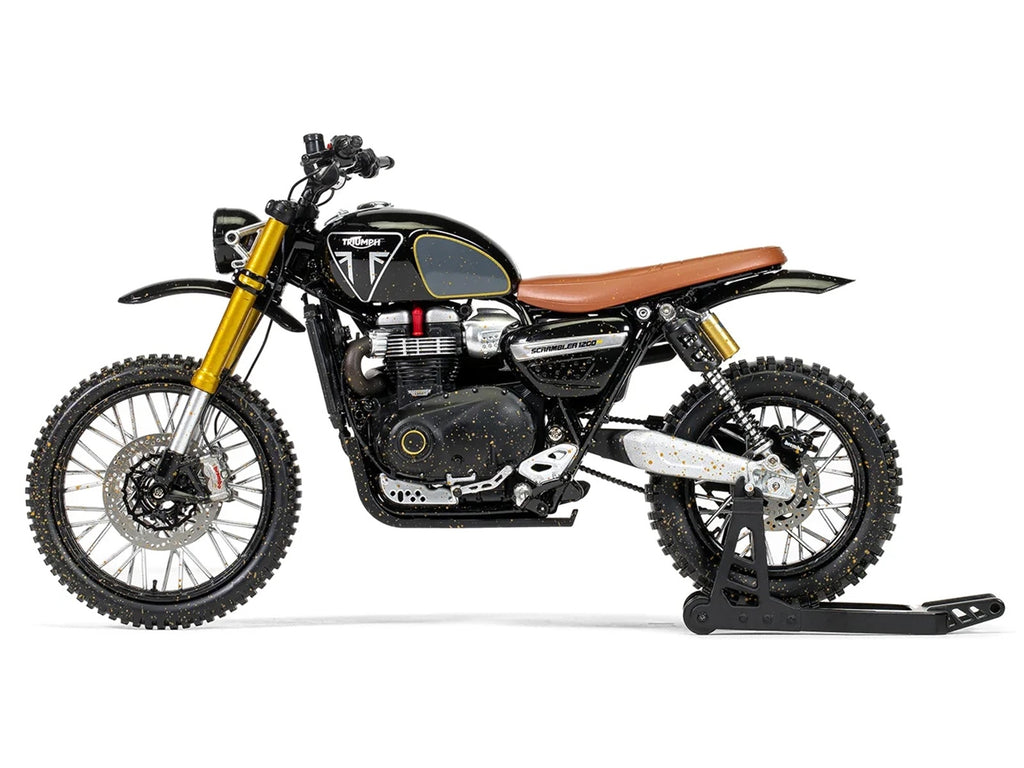 Triumph Scrambler 1200 XE Motorcycle Black (Dirty Version) James Bond 007 "No Time to Die" (2021) Movie - Image 2
