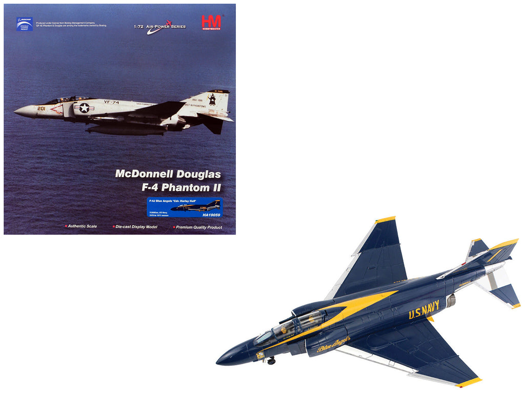 McDonnell Douglas F-4J Phantom II Fighter-Bomber Aircraft "Blue Angels Cdr. Harley Hall 1970 to 1971 Season" United States Navy "" 1/72