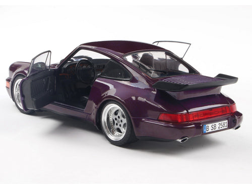 1990 Porsche 911 (964) Turbo Violet Blue Metallic 1/18 - Image 2
