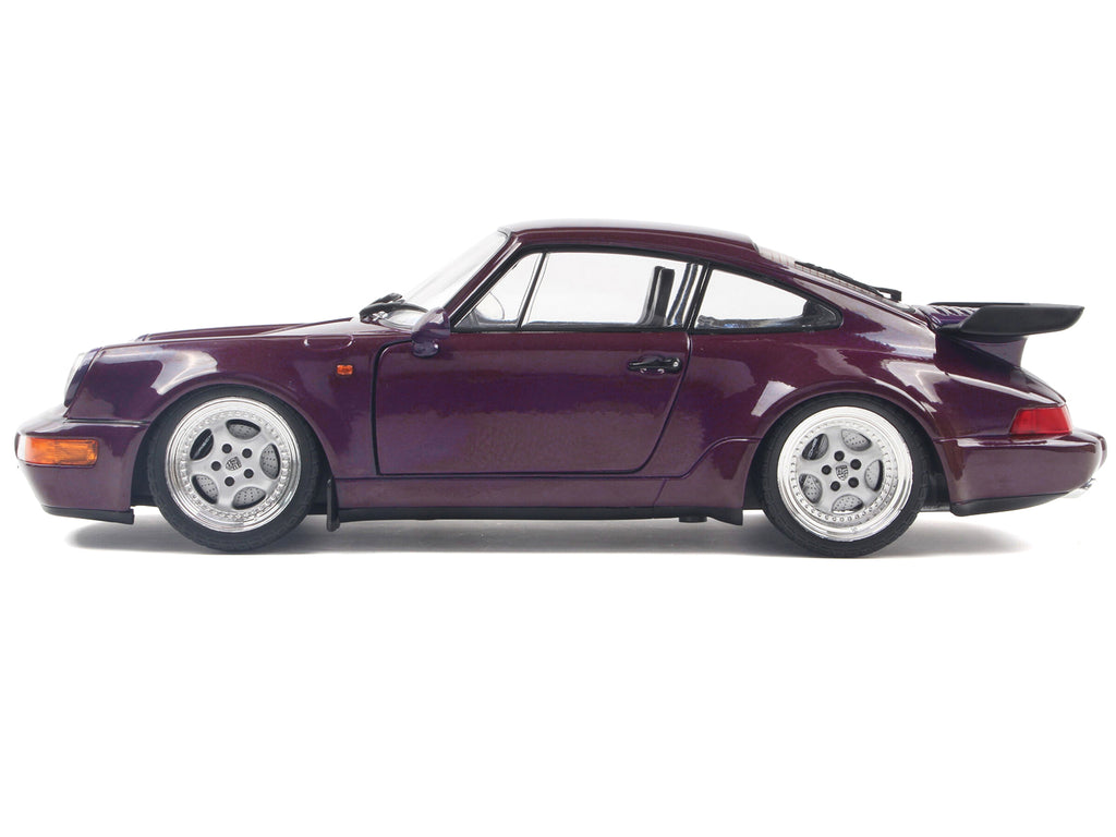 1990 Porsche 911 (964) Turbo Violet Blue Metallic 1/18 - Image 3