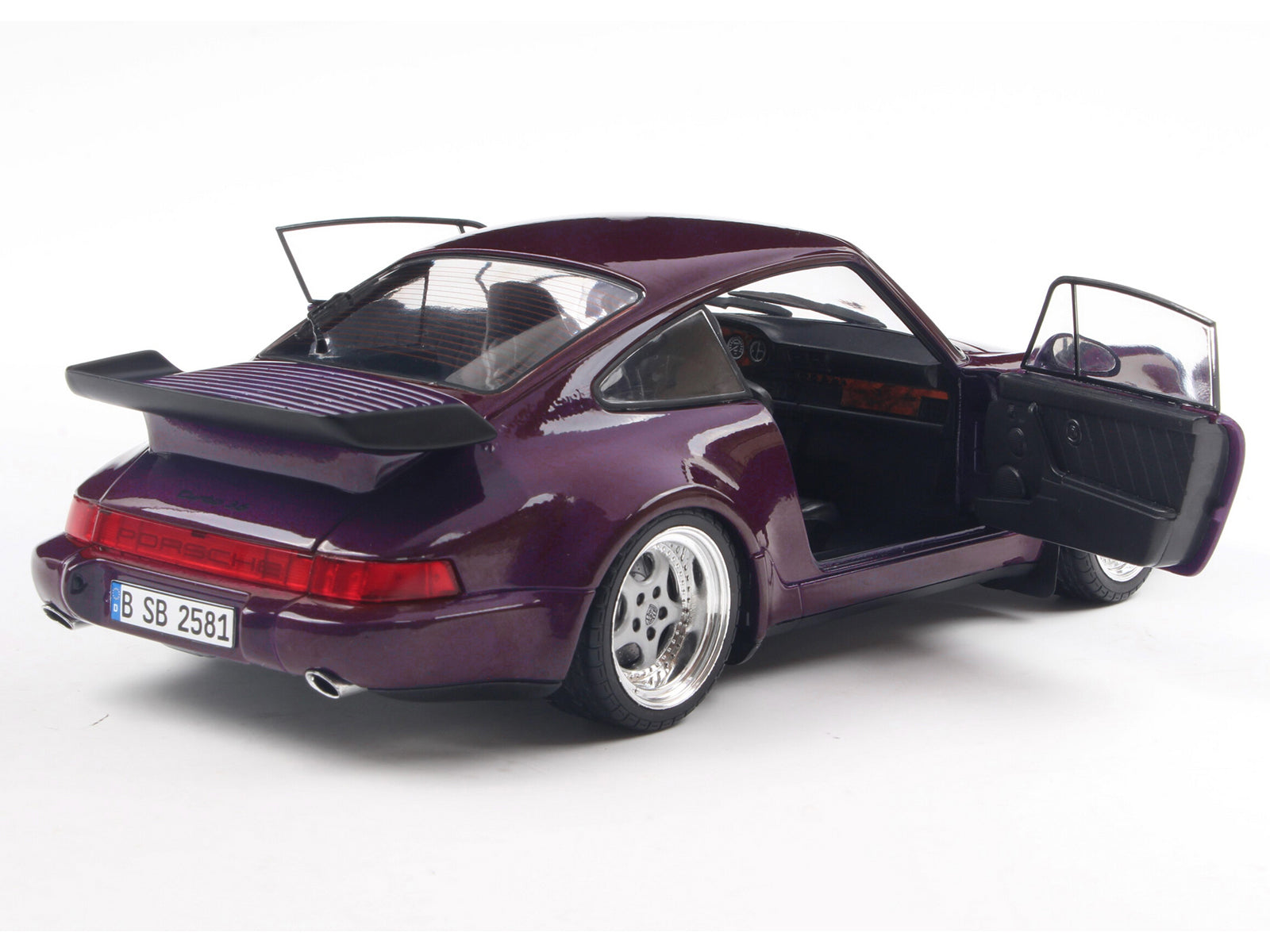 1990 Porsche 911 (964) Turbo Violet Blue Metallic 1/18 - Image 4