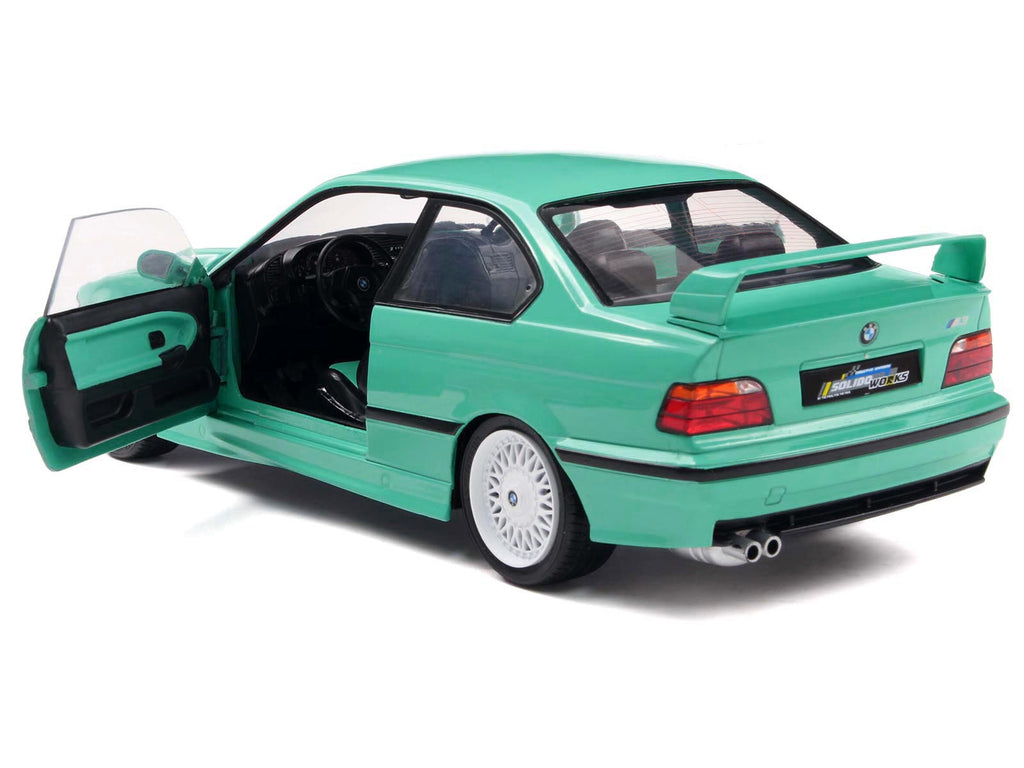1991 BMW E36 M3 "Solido Works" Mint Green with Mint Green Interior 1/18 - Image 4