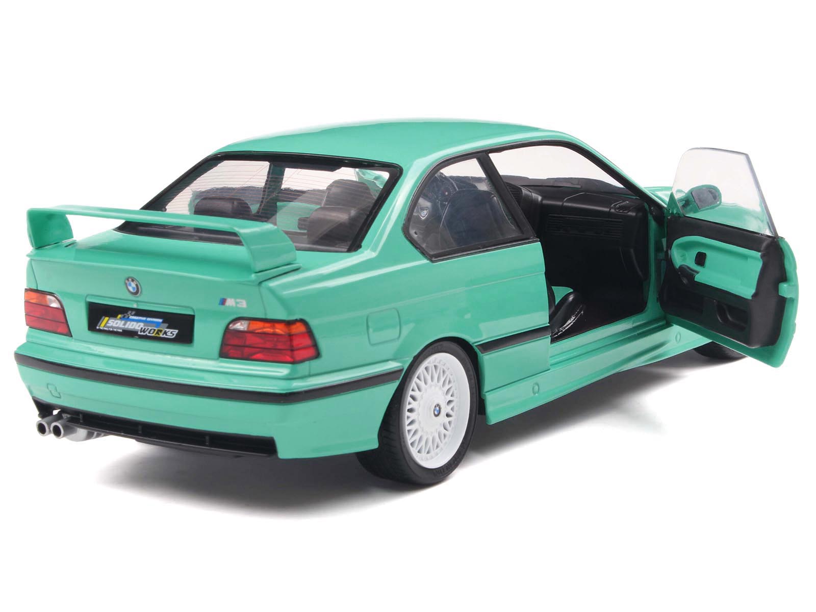 1991 BMW E36 M3 "Solido Works" Mint Green with Mint Green Interior 1/18 - Image 2