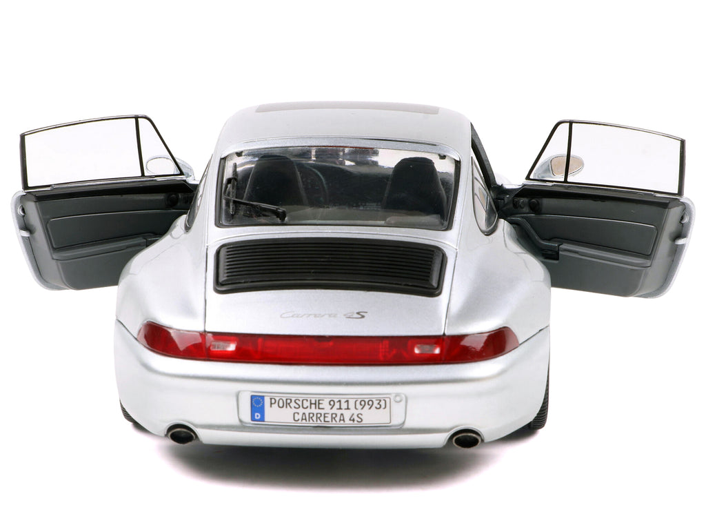 1996 Porsche 911 (993) 4S Polar Silver Metallic 1/18 - Image 4