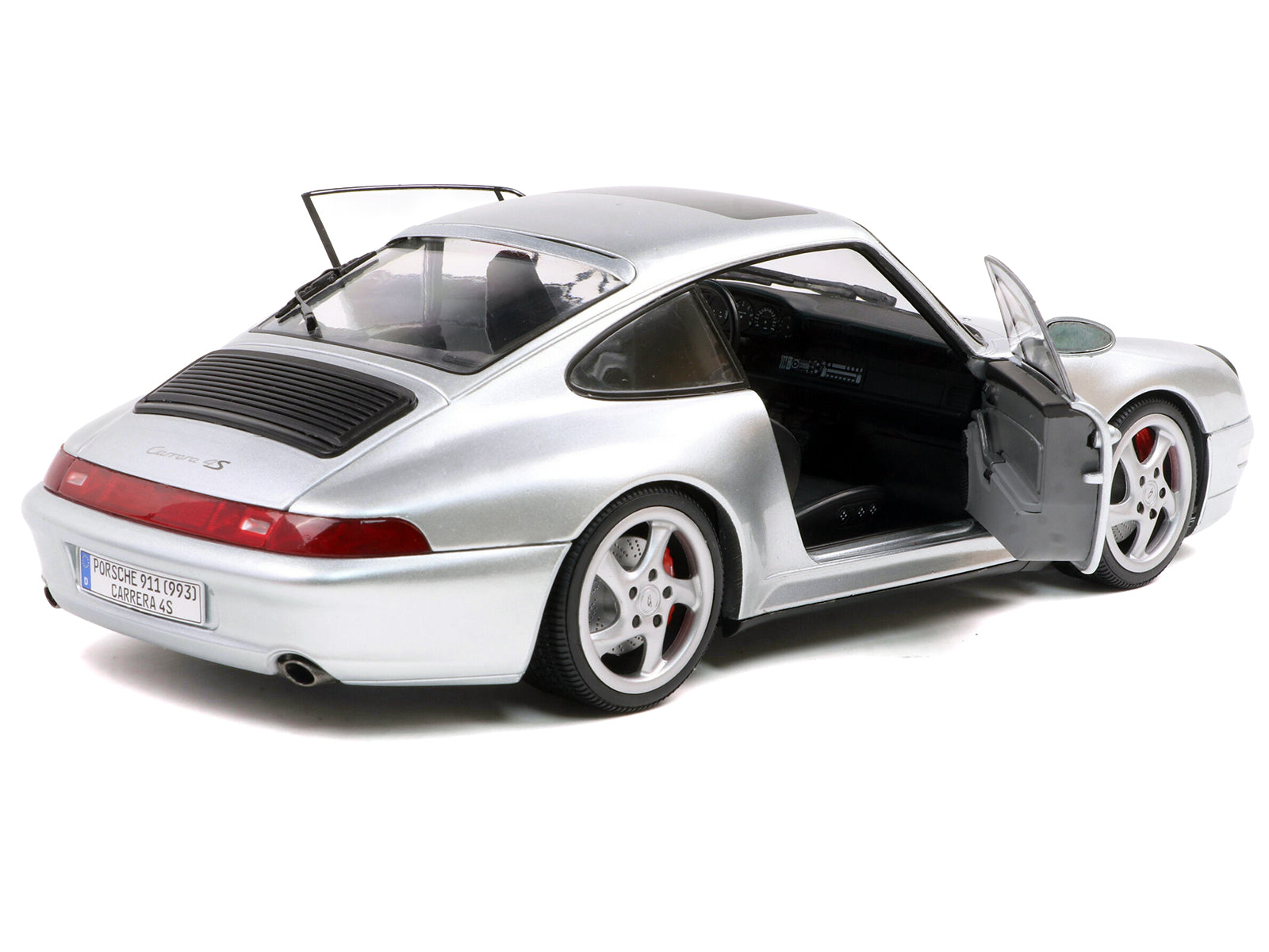 1996 Porsche 911 (993) 4S Polar Silver Metallic 1/18 - Image 5