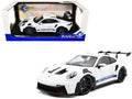 2024 Porsche 911 (992) GT3 RS White with Blue Stripes 1/18