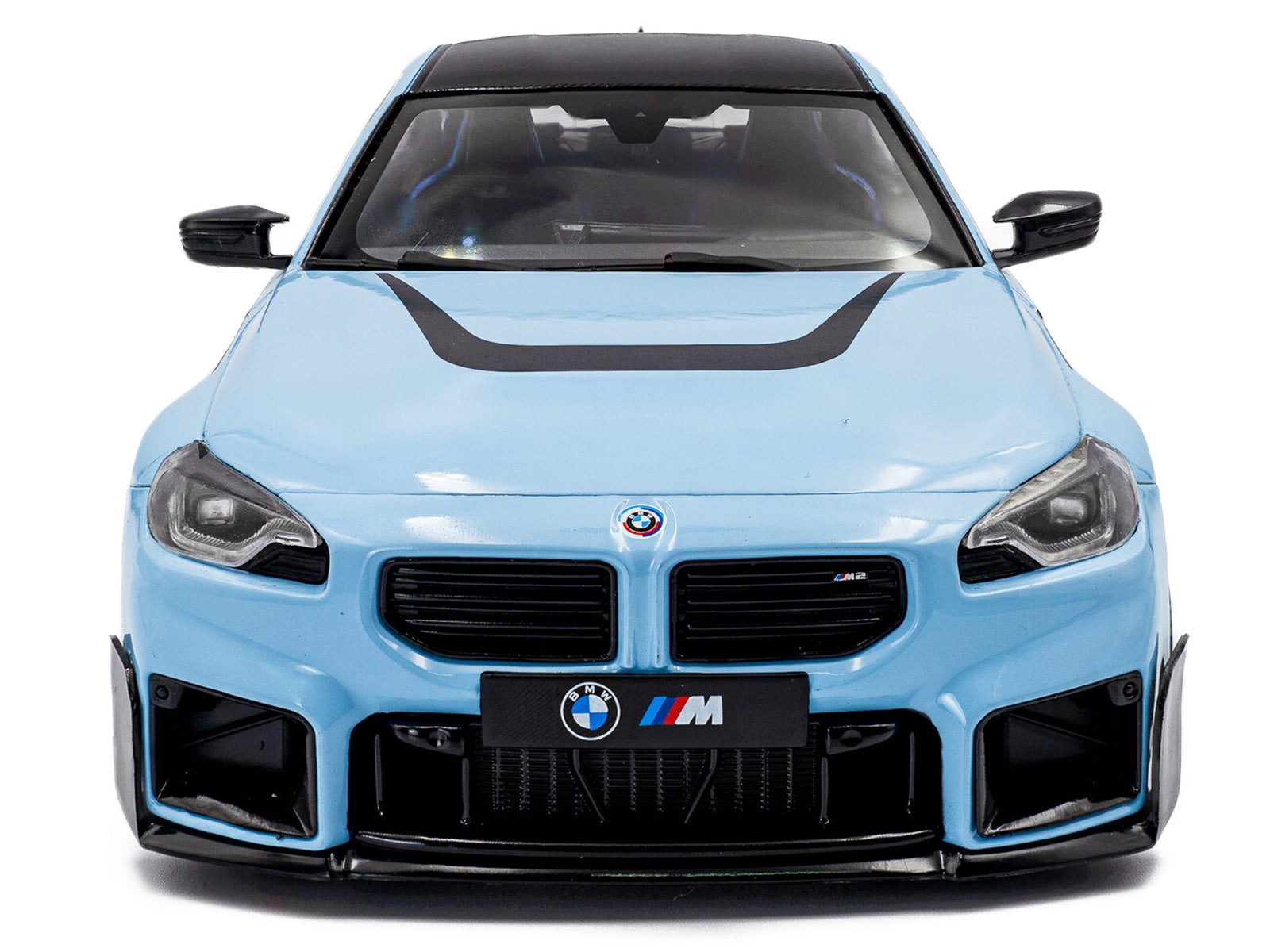 2024 BMW M2 Performance Parts Zandvoort Blue with Carbon Top and Black Stripes 1/18 - Image 5
