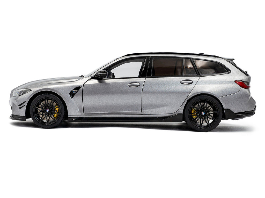 2024 BMW M3 Competition M xDrive Touring Frozen Pure Gray Metallic with Black Top 1/18 - Image 3