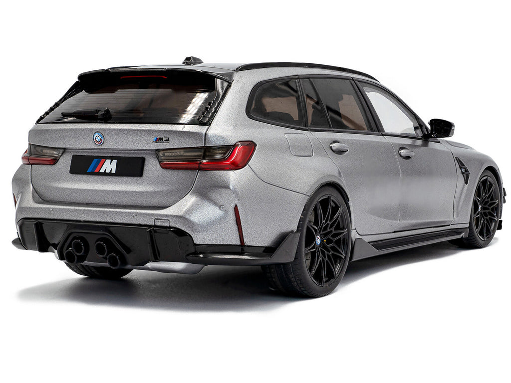 2024 BMW M3 Competition M xDrive Touring Frozen Pure Gray Metallic with Black Top 1/18 - Image 4