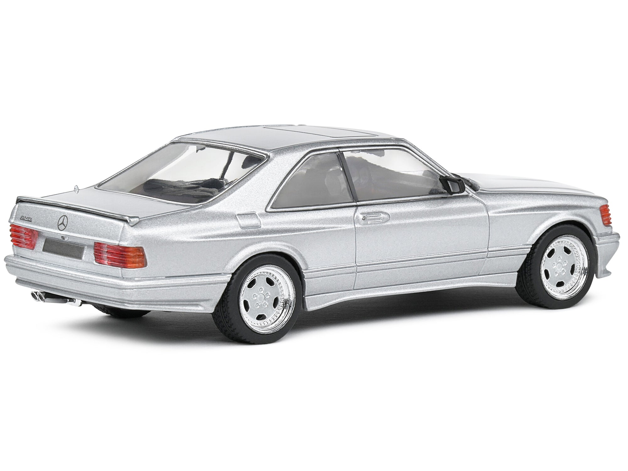 1990 Mercedes-Benz 560 SEC AMG WideBody Silver Metallic 1/43 - Image 3