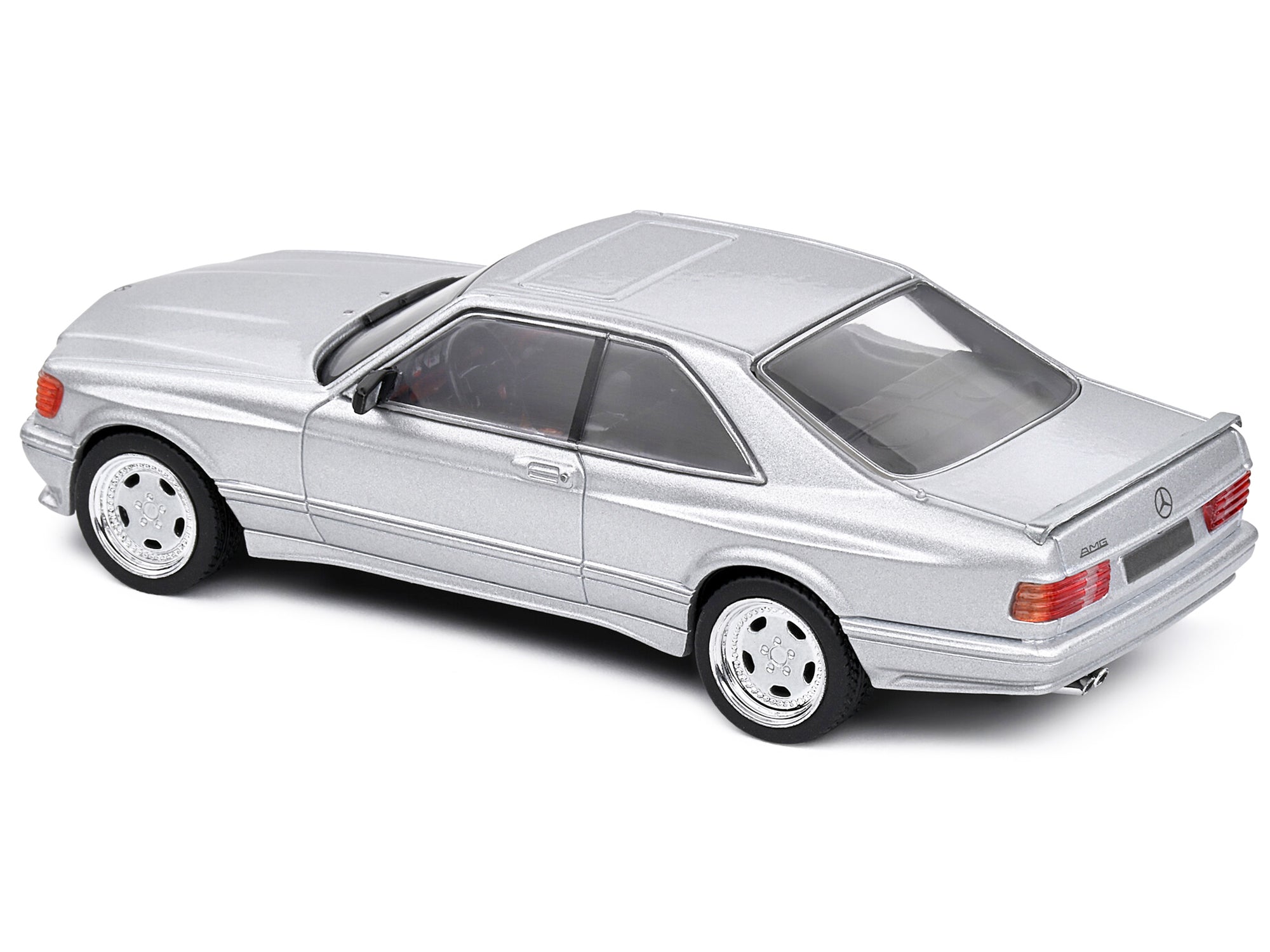 1990 Mercedes-Benz 560 SEC AMG WideBody Silver Metallic 1/43 - Image 4