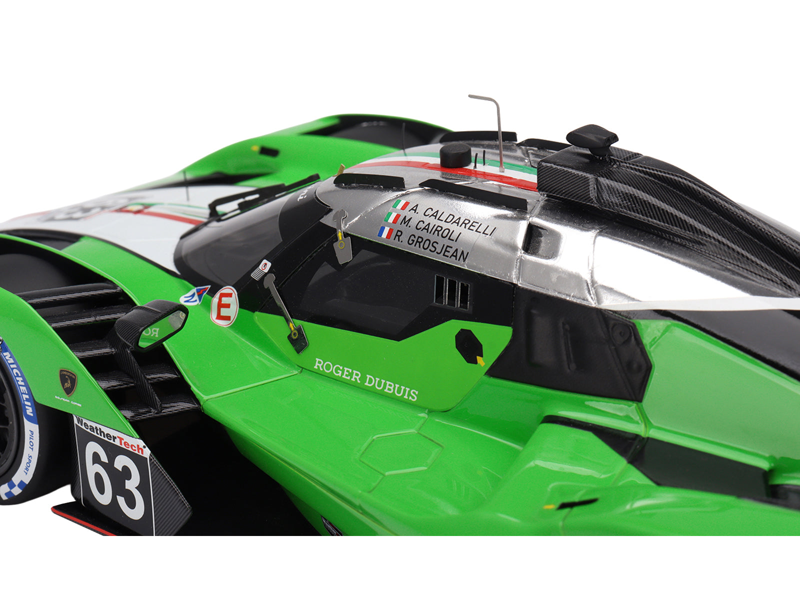 Lamborghini SC63 #63 Matteo Cairoli - Andrea Caldarelli - Romain Grosjean "Iron Lynx" IMSA "12 Hours of Sebring" (2024) 1/18 Model Car - Image 2