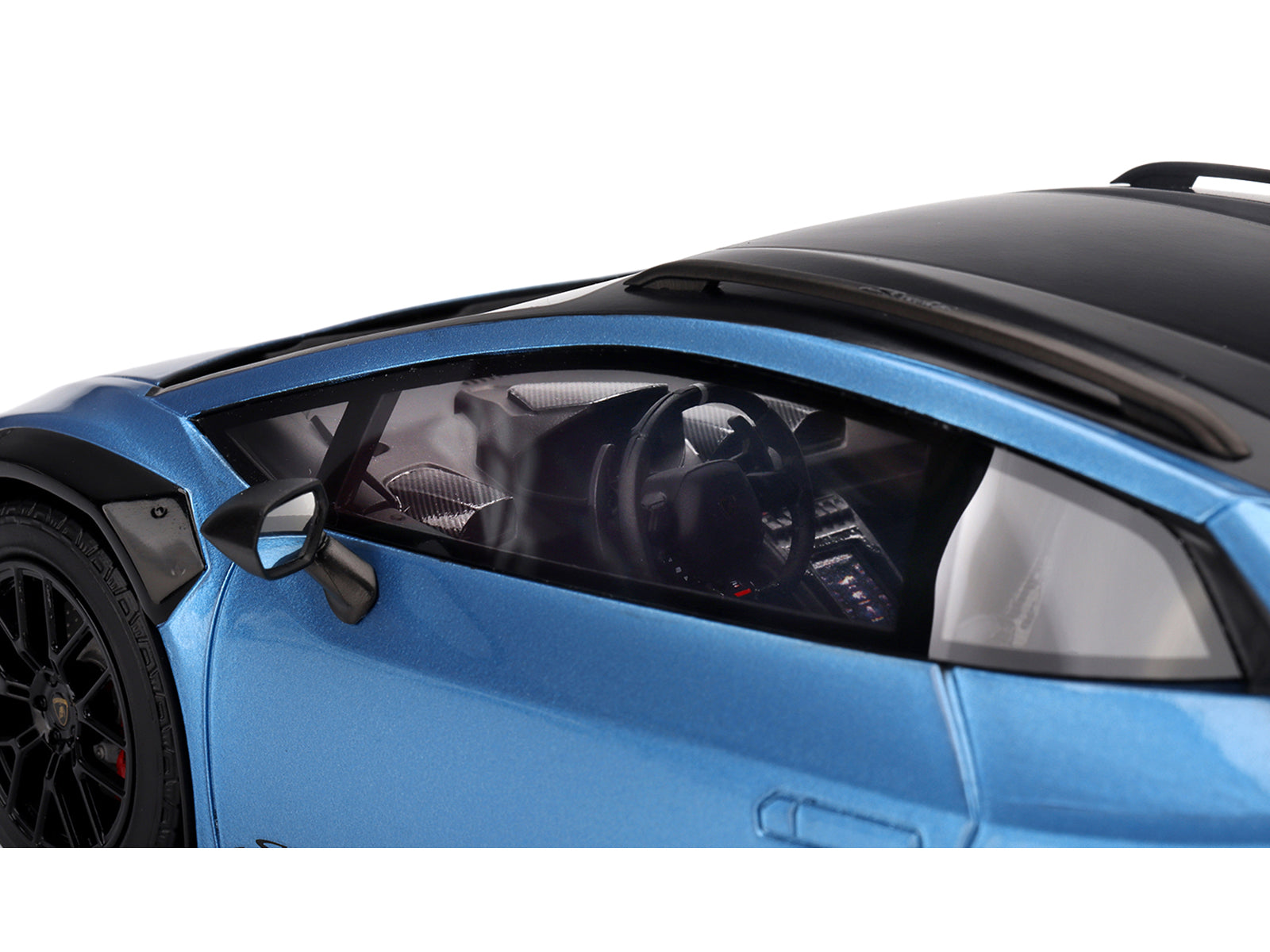 Lamborghini Huracan Sterrato Blu Aegir Blue Metallic with Matt Black Top 1/18 Model Car - Image 2
