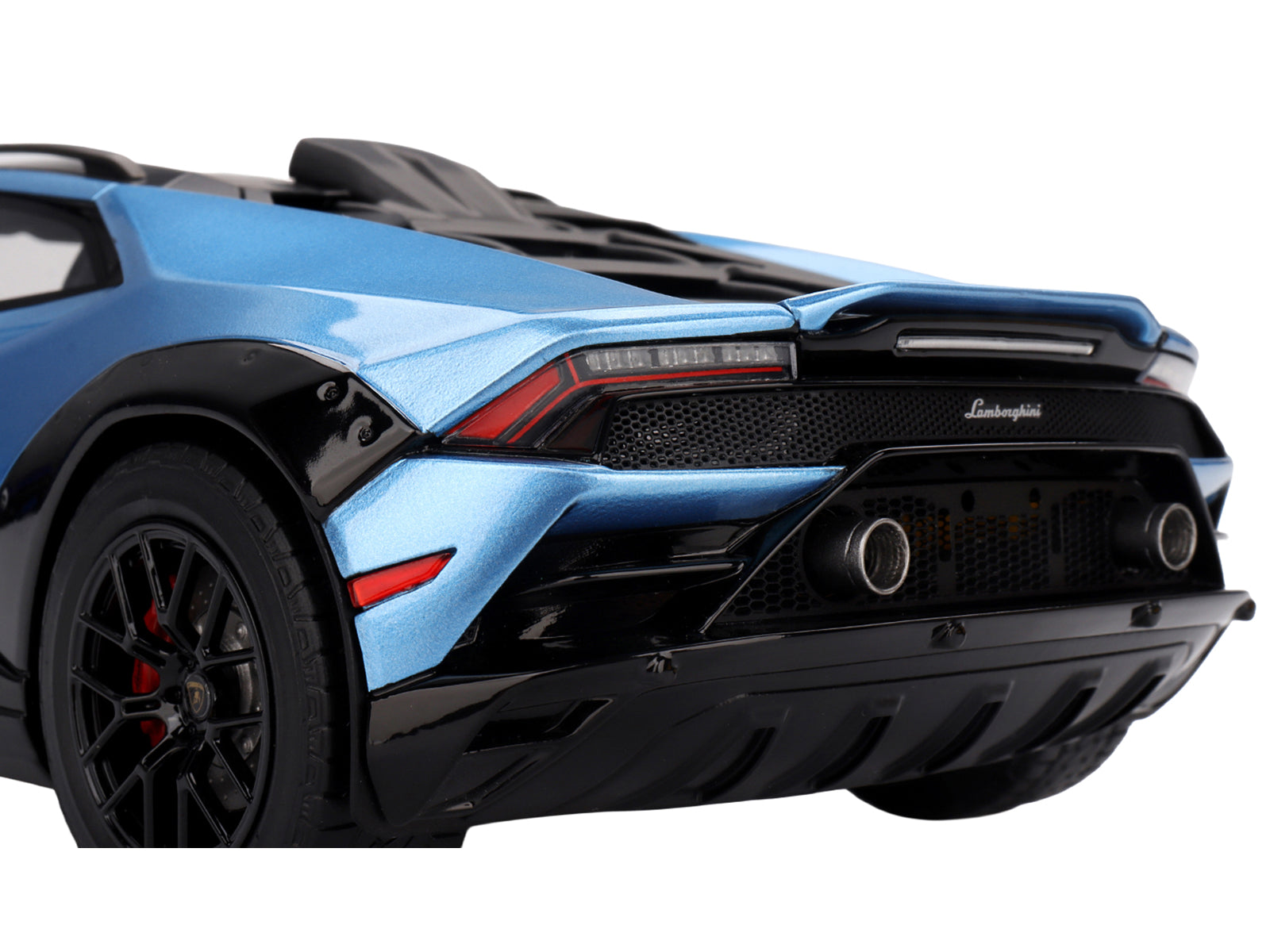 Lamborghini Huracan Sterrato Blu Aegir Blue Metallic with Matt Black Top 1/18 Model Car - Image 4