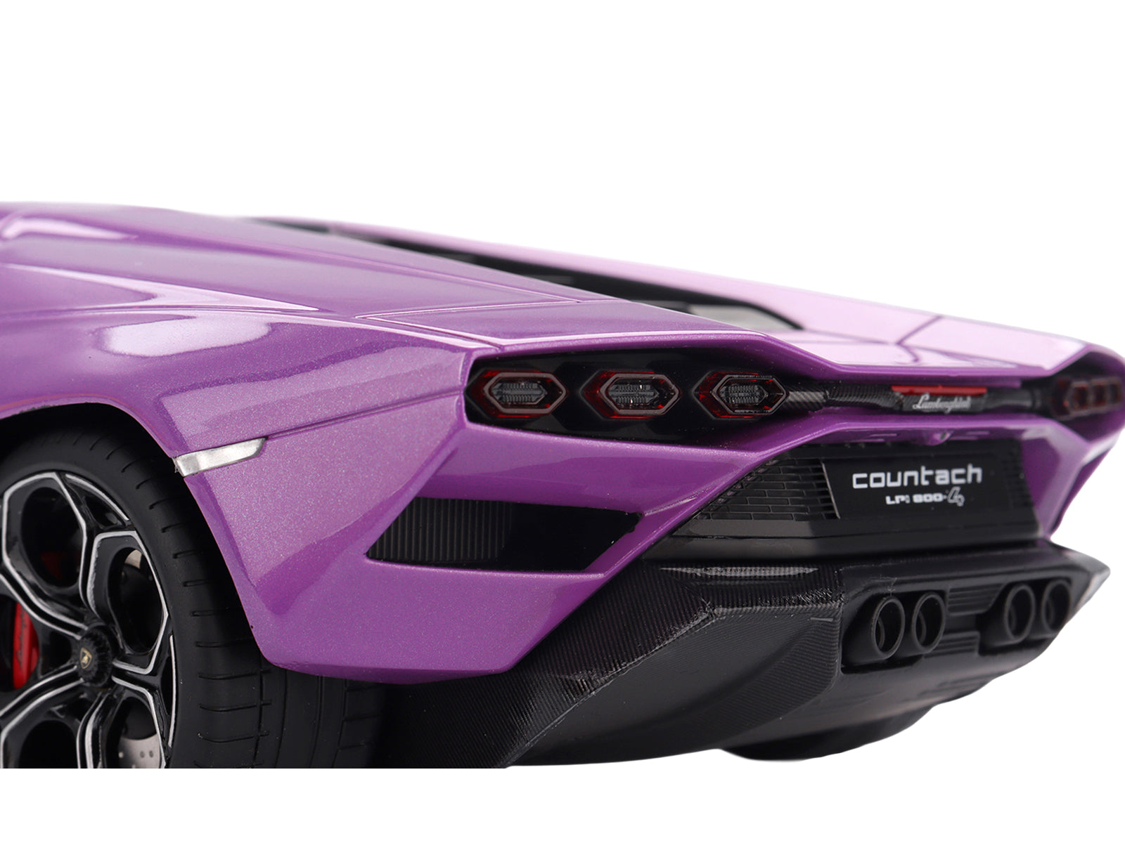 Lamborghini Countach LPI 800-4 Viola 30th Purple Metallic 1/18 Model Car - Image 4