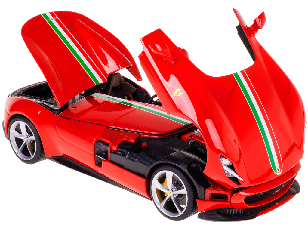 Ferrari Monza SP1 Red with Italian Flag Stripes "" 1/18 - Image 2