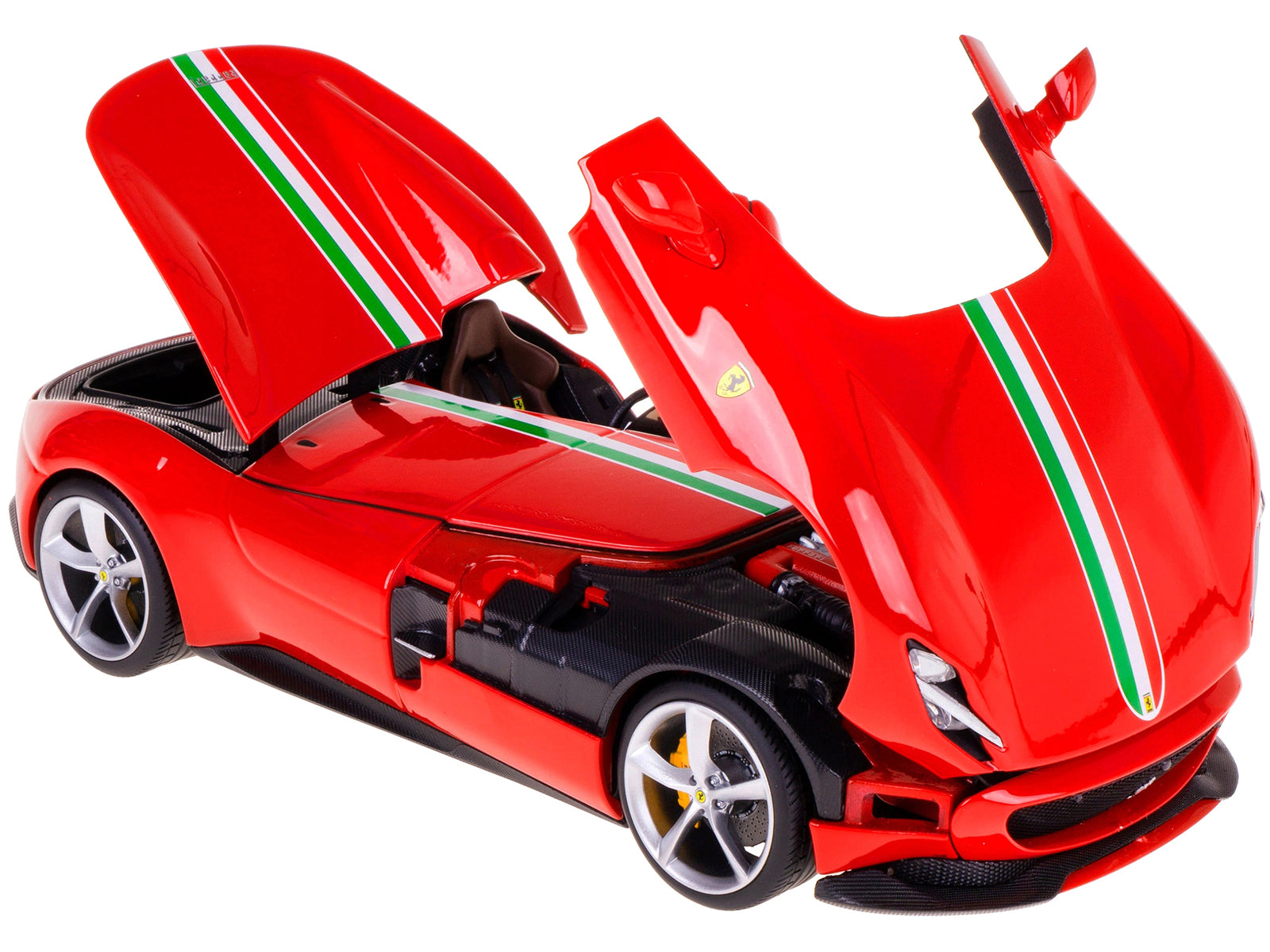 Ferrari Monza SP1 Red with Italian Flag Stripes "" 1/18 - Image 2