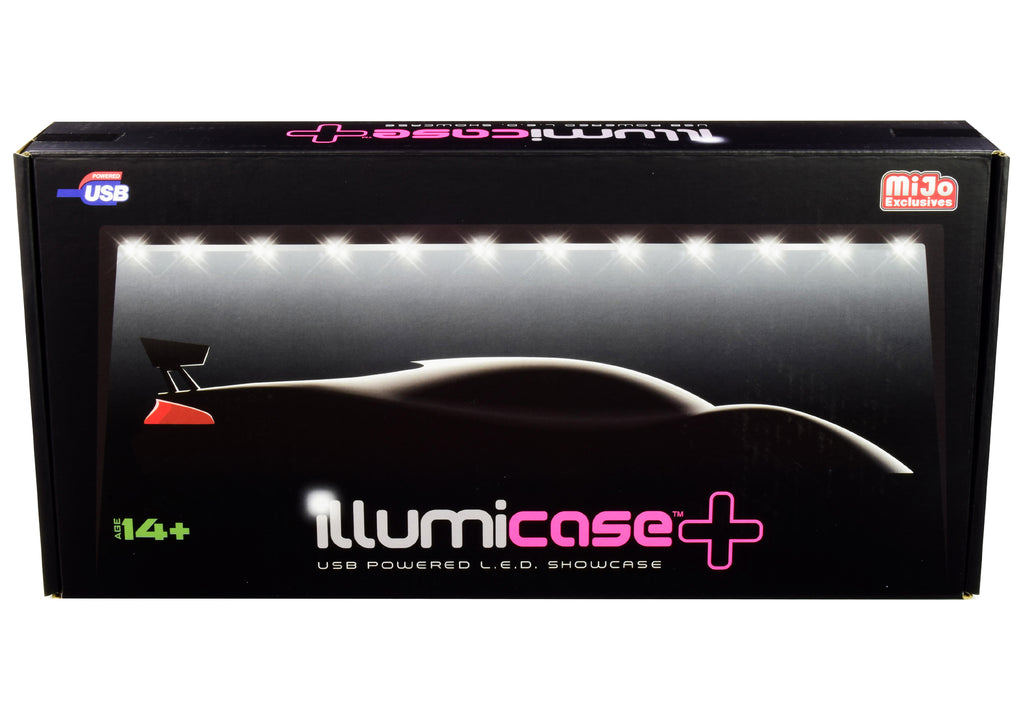 Black Collectible Display Show Case Illumicase+ with LED Lights and Mirror Base and Back for 1/64 1/43 1/32 1/24 1/18 Scale Models - Image 3